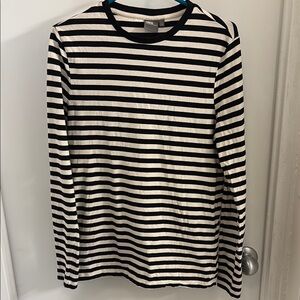 ASOS Black and White Striped Long Sleeve Shirt